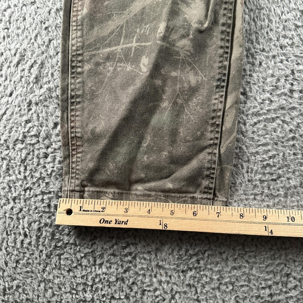 Abercrombie & Fitch Cargo Pants Mens 34(33 Fits)x32 Green Camo Loose Workwear - Picture 9 of 13